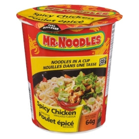 Nouilles dans une tasse à saveur poulet épicé 64g Mr Noodles