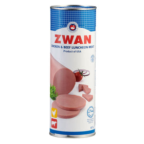 Viande à lunch au poulet et bœuf halal 837g ZWAN