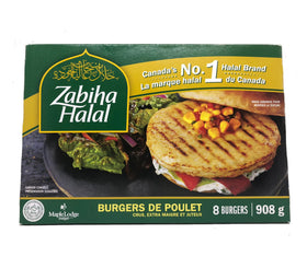 Burgers de Poulet Zabiha Halal surgelé 908g
