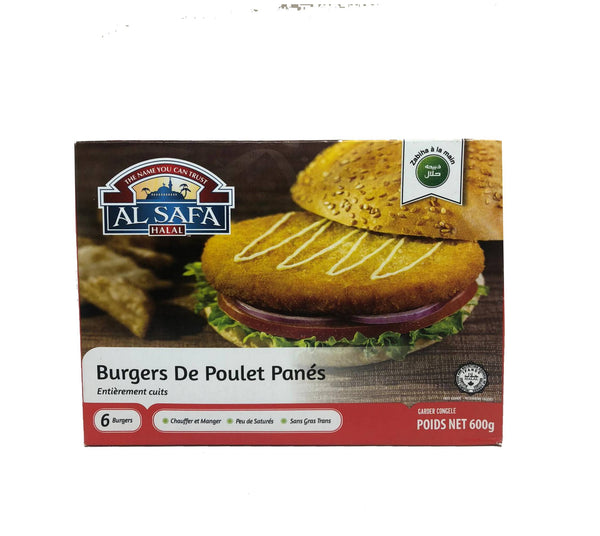 Burgers de poulet panés surgelé 800g Al Safa Halal