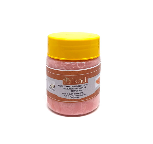 Beurre de karité à l'huile de carotte 120g Ikadi