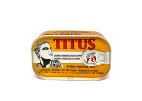 Sardines à l'huile de soja et au piment 125 g Titus