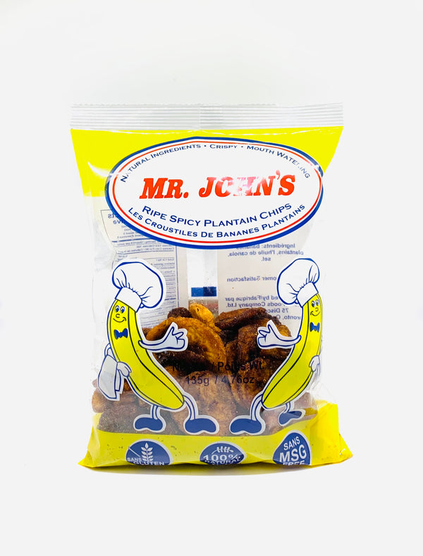 Les croustilles de bananes plantains mr. john's 135g