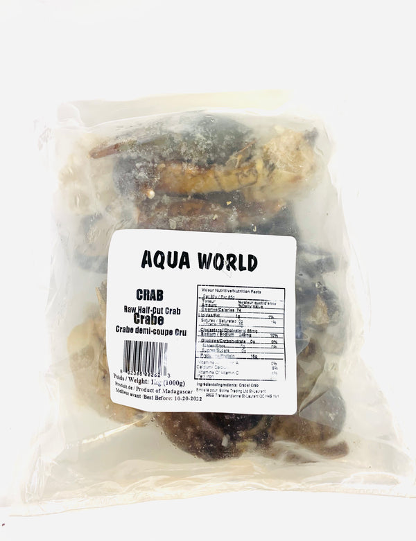 Crabe demi-coupe cru 1 Kg