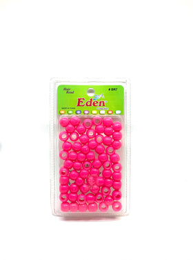 Perles moyennes roses pour tresses Eden