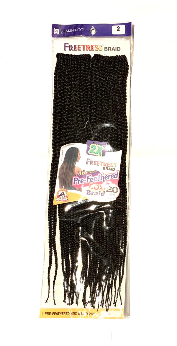 Crochets box braids de couleur 2 et de longueur 20 Freetress Braid