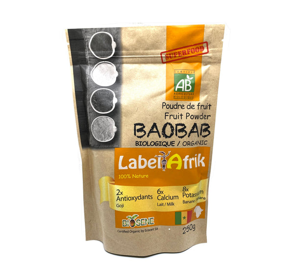 Poudre de baobab 100% nature 250g Label Afrik