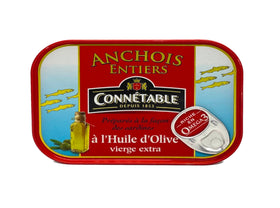 Anchois entiers à l'huile d'olive vierge extra 100g Connétable