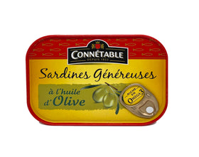 Sardines généreuses à l'huile d'olive 140g Connétable