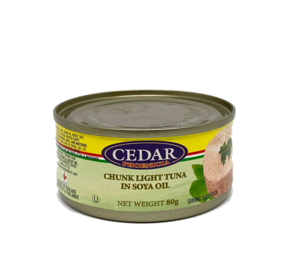 Thon pâle en morceau avec huile de soja 80g Cedar