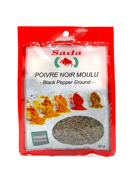 Poivre noir moulu 50g Sada
