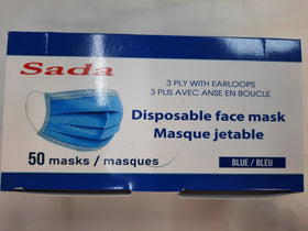 Masque jetable bleu Sada 50 unités