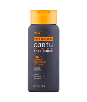 Shampooing revitalisant nettoyant pour le corps 3 en 1 pour homme 400g Cantu