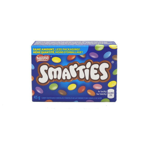 Chocolat au lait smarties 45g Nestlé