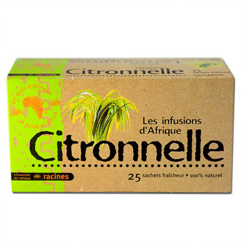 Thé au citronnelle 100% naturel les infusions d'afrique 25sachets