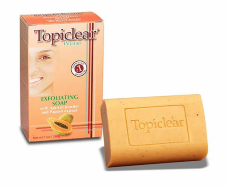 Savon gommant avec noyau d'abricot et papaye extrait 200g Topiclear